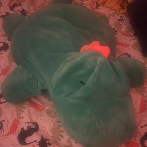Green Dinosaur Plush pillow - Picture 1 of 3